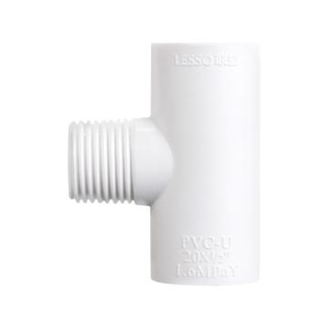 联塑 外螺纹三通(PVC-U给水配件)，dn20X1/2＂ 白色 售卖规格：1只