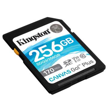 金士顿/Kingston 存储卡，SDG3/256G U3 V30 SD卡 极速版 读速170MB/s 写速90MB/s 4K超高清视频 终身保固 售卖规格：1个