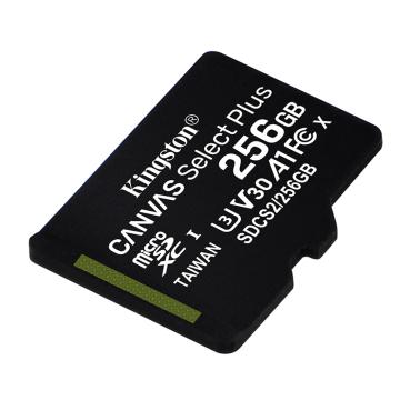 金士顿/Kingston 存储卡，SDCS2/256GBSP A1 V30 U3 TF(MicroSD）存储卡 高品质拍摄 读速100MB/s 写速85MB/s 售卖规格：1个