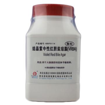 海博生物 结晶紫中性红胆盐琼脂（VRBA）颗粒，HBKP0114 250g，用于大肠菌群的固体平板检测 售卖规格：250克/瓶