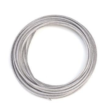 西域推荐 304不锈钢包塑钢丝绳，钢芯φ4mm，包塑后φ5mm，1000米/卷
