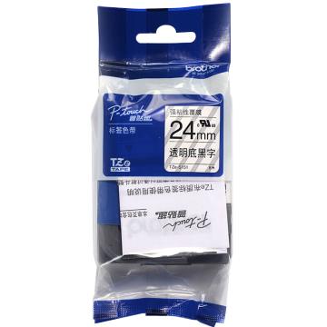 兄弟/BROTHER 标签色带，TZe- S151 透明底/黑字（强粘性） 24mm 售卖规格：1卷