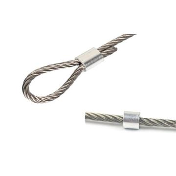 永博 钢丝绳铝夹头，200个/袋，椭圆铝套2mm钢丝绳用