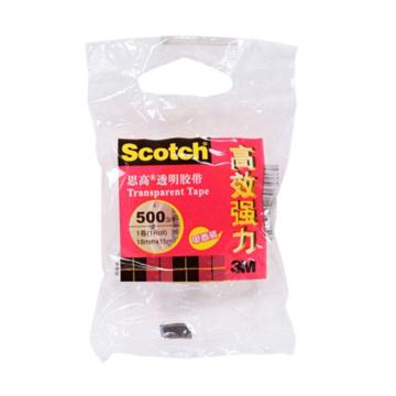 3M 500透明胶带，500-18MM*15M 售卖规格：1卷