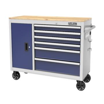 PROWORKS 46寸6斗带一门工具车,产品尺寸:1170×461×943mm，8000.RM74806D1 整体静态额定负载500kg 售卖规格：1个