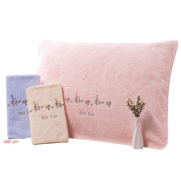 金号/KINGSHOR 纯棉素色枕巾两条装，4201H 提花圆角 80×50cm 随机色 售卖规格：1组