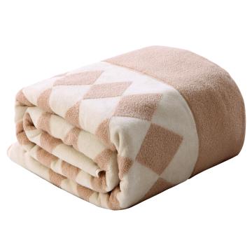 金号/KINGSHOR 纯棉毛巾被盖毯，S4229W 无捻提缎割绒礼盒单条装 随机色210×163cm 售卖规格：1盒