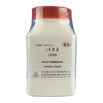 海博生物 LB肉汤颗粒，HBKP0128 250g，用于分子生物中大肠杆菌的培养 售卖规格：250克/瓶