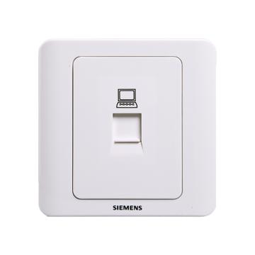 西门子/SIEMENS 远景系列一位八芯电脑插座RJ45(超5类)，5TG01211CC1 雅白 售卖规格：1个