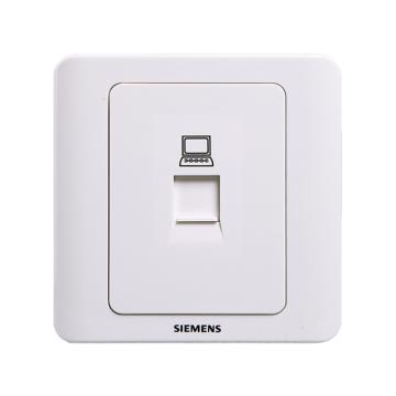 西门子/SIEMENS 远景系列一位八芯电脑插座RJ45(六类非屏蔽)，5TG01271CC1 雅白 售卖规格：1个