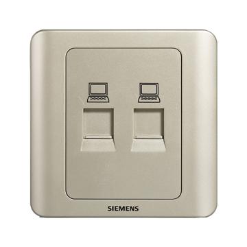 西门子/SIEMENS 二位八芯电脑插座RJ45(超5类)，5TG01231CC133 售卖规格：1个