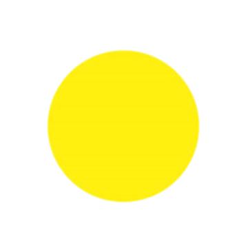 安赛瑞 5S管理地贴-圆型，黄色，Ф50mm，15754 售卖规格：10个/包