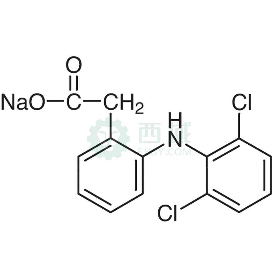 梯希爱/TCI 双氯芬酸钠，D2508-25G CAS:15307-79-6，98.0%，25G 售卖规格：1瓶