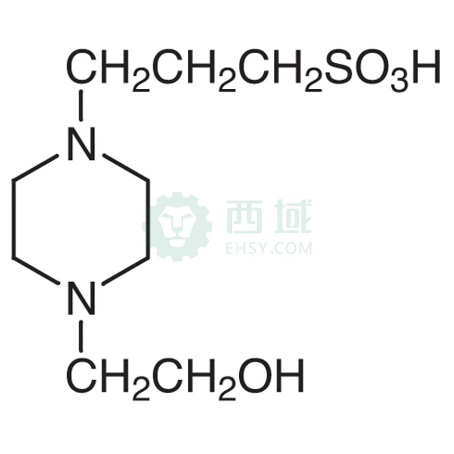 梯希爱/TCI 4-(2-羟乙基)-1-哌嗪丙磺酸 [生物研究用Good's缓冲液中的成分]，H0576-25G CAS:16052-06-5，98.0%，25G 售卖规格：1瓶