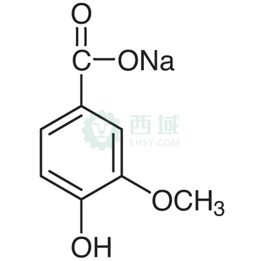 梯希爱/TCI 4-羟基-3-甲氧基苯甲酸钠，H0265-25G CAS:28508-48-7，98.0%，25G 售卖规格：1瓶