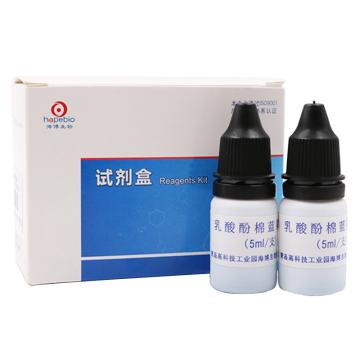 海博生物 乳酸酚棉蓝染色液，HB8296 用于真菌染色，5ml*8 售卖规格：1盒