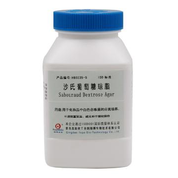 海博生物 沙氏葡萄糖琼脂，HB0235-5 250g，用于化妆品中白色念球菌分离培养 售卖规格：250克/瓶