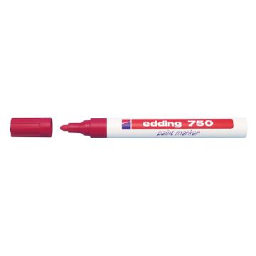 西域推荐 实验室用油漆笔 edding750 红??/耐高温/2-4，CC-4233-06 售卖规格：10支/盒