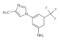 罗恩/Rhawn 3-(4-甲基-1H-咪唑-1-基)-5-(三氟甲基)苯胺，R045305-1g CAS:641571-11-1,99%,1g/瓶 售卖规格：1瓶