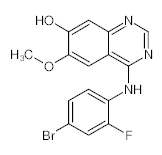 罗恩/Rhawn 4-(4-溴-2-氟苯胺基)-7-羟基-6-甲氧基喹唑啉，R039900-250mg CAS:196603-96-0,95%,250mg/瓶 售卖规格：1瓶