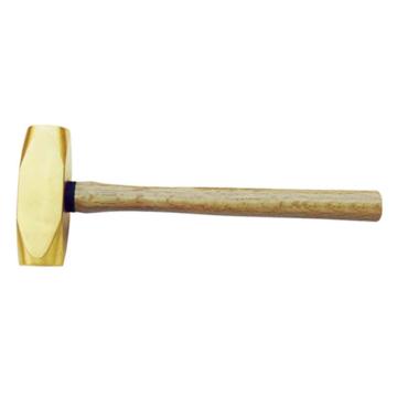 桥防 黄铜木柄欧式平锤，T82107B-1016 15磅 售卖规格：1把
