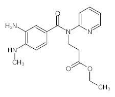 罗恩/Rhawn 3-[(3-氨基-4-甲基氨基苯甲酰)吡啶-2-基氨基]丙酸乙酯，R001277-5g CAS:212322-56-0，99%，5g/瓶 售卖规格：1瓶