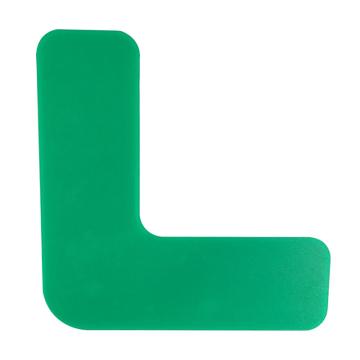 安赛瑞 重载型5S管理地贴-L型，高强度PVC，厚1mm，绿色，10943 50×150×150mm，10个/包 售卖规格：1包