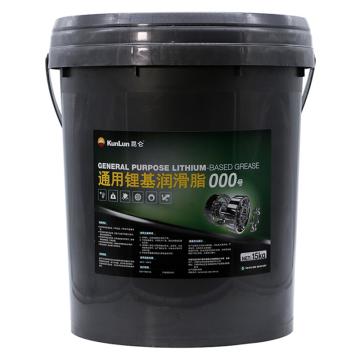 昆仑 润滑脂，通用锂基脂000号/15kg 15KG/桶 售卖规格：15公斤/桶