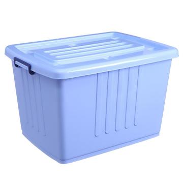 哈德威 蓝色带盖PP整理箱,外尺寸:79×57×48cm,容积:250L,载重:40KG，VF006 售卖规格：1个