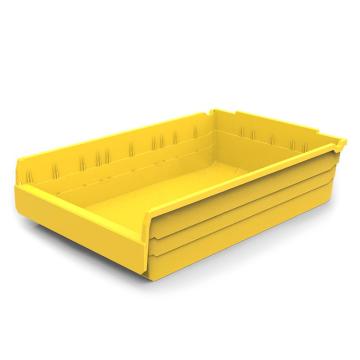 力王 货架物料盒，SF6415,黄色 600×400×150mm,全新料,5个/箱,不含分隔片 售卖规格：1个