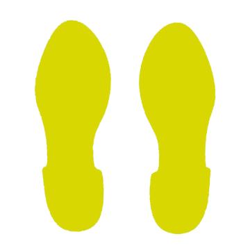 安赛瑞 地贴警示标识-脚印，28cm长×10cm宽，15814 售卖规格：1对