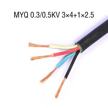 利尔信 煤矿用移动轻型橡套软电缆，MYQ-0.3/0.5 3*4+1*2.5