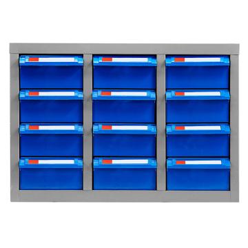 盛悦欣美 零件柜,12抽蓝色无门，尺寸(长×宽×高):550×300×385mm 售卖规格：1个