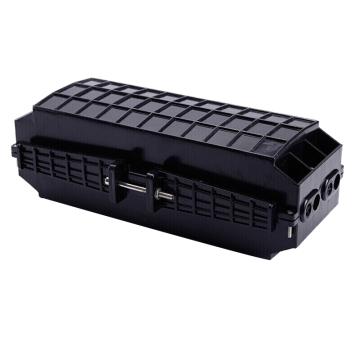 海乐 4进4出卧式光缆接头盒，HT-JX-4 熔接包 光纤接续盒，对接包72芯 室外防水 黑色 售卖规格：1个