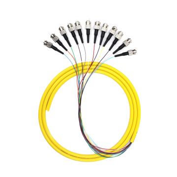 海乐 ST单模光纤尾纤12芯束装电信级，12ST-S1.5 法兰盘分纤箱ODF配线架专用 售卖规格：1条