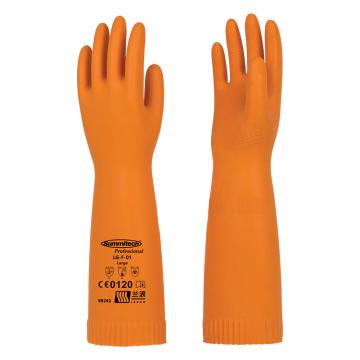 兰浪 天然橡胶植绒防化手套，SR242,L码 ，42cm，加长款 售卖规格：1双