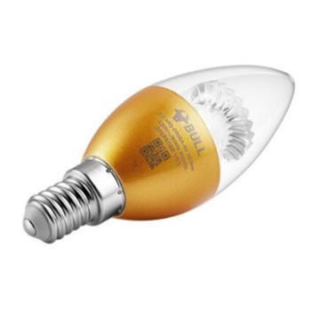 公牛 LED金色蜡烛泡，MQ-D003A-BS，3W，3000K，E14 黄光 售卖规格：1个
