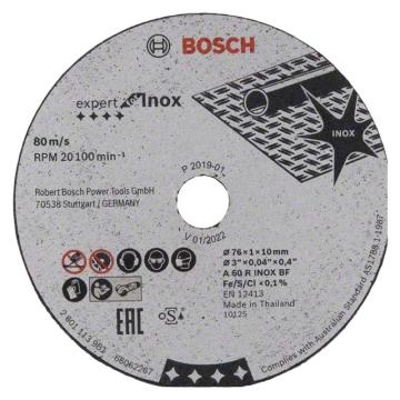 博世Bosch 不锈钢切割片 76*1.0*10mm (5片装)，2608601520
