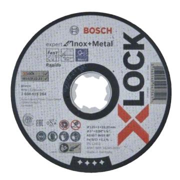 博世Bosch X-LOCK 专业型金属/不锈钢切割片125x1x22.23mm，2608619264