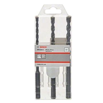 博世 3件套圓柄四坑1系電錘鉆頭套裝，2608579118 6/8/10mm 全長160mm 售賣規(guī)格：3支/包