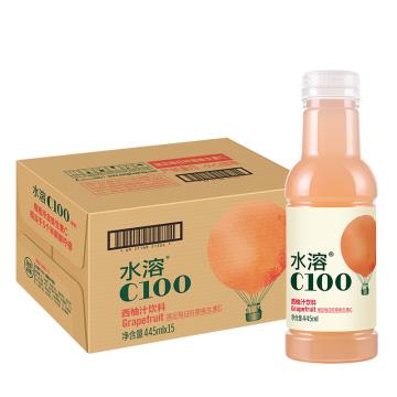农夫山泉 果味饮料，445ml*15瓶 西柚味 售卖规格：1箱