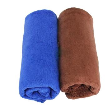 金之泉 吸水毛巾，JZQ30702 30×70cm两条装 蓝色+咖啡色 售卖规格：1包