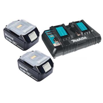 牧田/makita 电池198562-1，两电一充，BL1850B*2+DC18RD+塑料连接箱 ，18V快充5.0Ah 售卖规格：1套