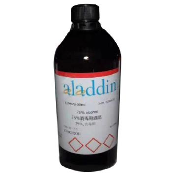 阿拉丁/Aladdin 75%消毒用酒精，E299578-12×500ml CAS：64-17-5，75%,消毒用，500ml/瓶 售卖规格：12瓶/箱