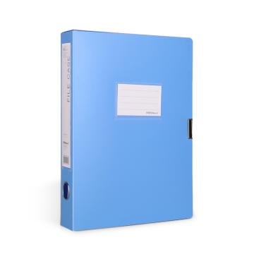可得优/KW-triO PP塑料档案盒，W-35蓝色 侧宽35mm 售卖规格：1个