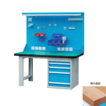 锐德 50mm榉木桌面工作台,1个4抽柜,1800W×750D×(800+1000)H载重:1000kg，RDF1807 不含安装费 售卖规格：1台