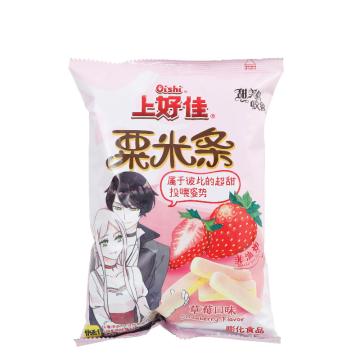 上好佳 休闲零食，粟米条，70g*12袋 草莓口味 售卖规格：1箱