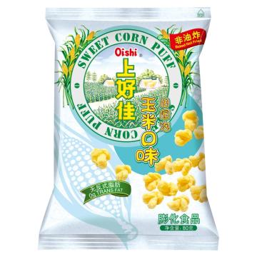 上好佳 休闲零食，田园泡，80g*12袋 玉米口味 售卖规格：1箱