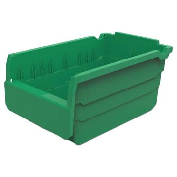 力王 货架物料盒，SF3215,绿色 300×200×150mm,全新料,10个/箱,不含分隔片 售卖规格：1个