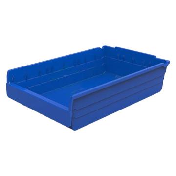 力王 货架物料盒，600*400*150mm，全新料，不含分隔片，SF6415-蓝色，单位：个